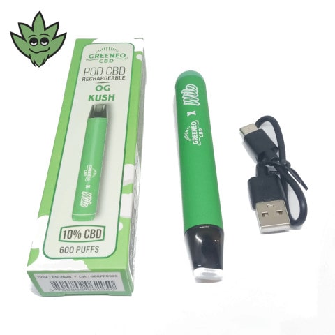 POD Greeneo Rechargeable - OG KUSH | CBD shop Bio Paris 14 Livraison Rapide  Paris  TRISTAN CBD Shop