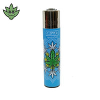 Briquet Clipper Cannabis Bleu ciel | tristancbd.com