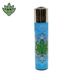 Briquet Clipper Cannabis Bleu ciel | tristancbd.com