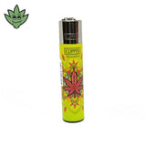 Briquet Clipper Cannabis jaune | tristancbd.com