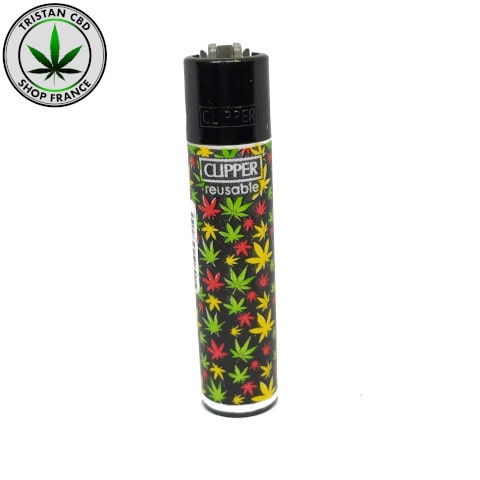 Briquet Clipper Rasta Cannabis | tristancbd.com