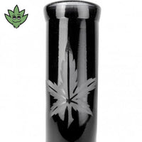 Head shop france bang en verre noir mini leaf | tristancbd.com