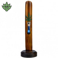 Accessoire CBD SHOP Bang en bois de Bambou feuille de cannabis | tristancbd.com