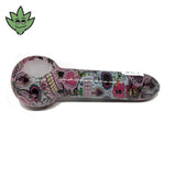 Head shop France pipe en verre tête mexicaine rose | tristancbd.com