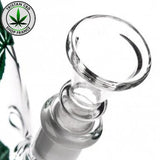 Accesoire fumeur bang en verre moyen feuille weed | tristancbd.com