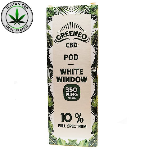 POD jetable CBD White Window Greeneo | tristancbd.com